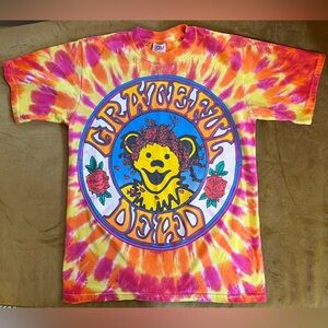 Grateful Dead Dancing Bear Tie Dye Shirt Small